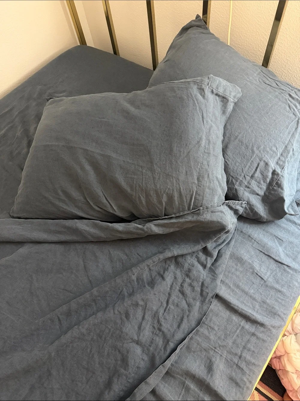 Quince European Linen Sheet Set - Denim Blue